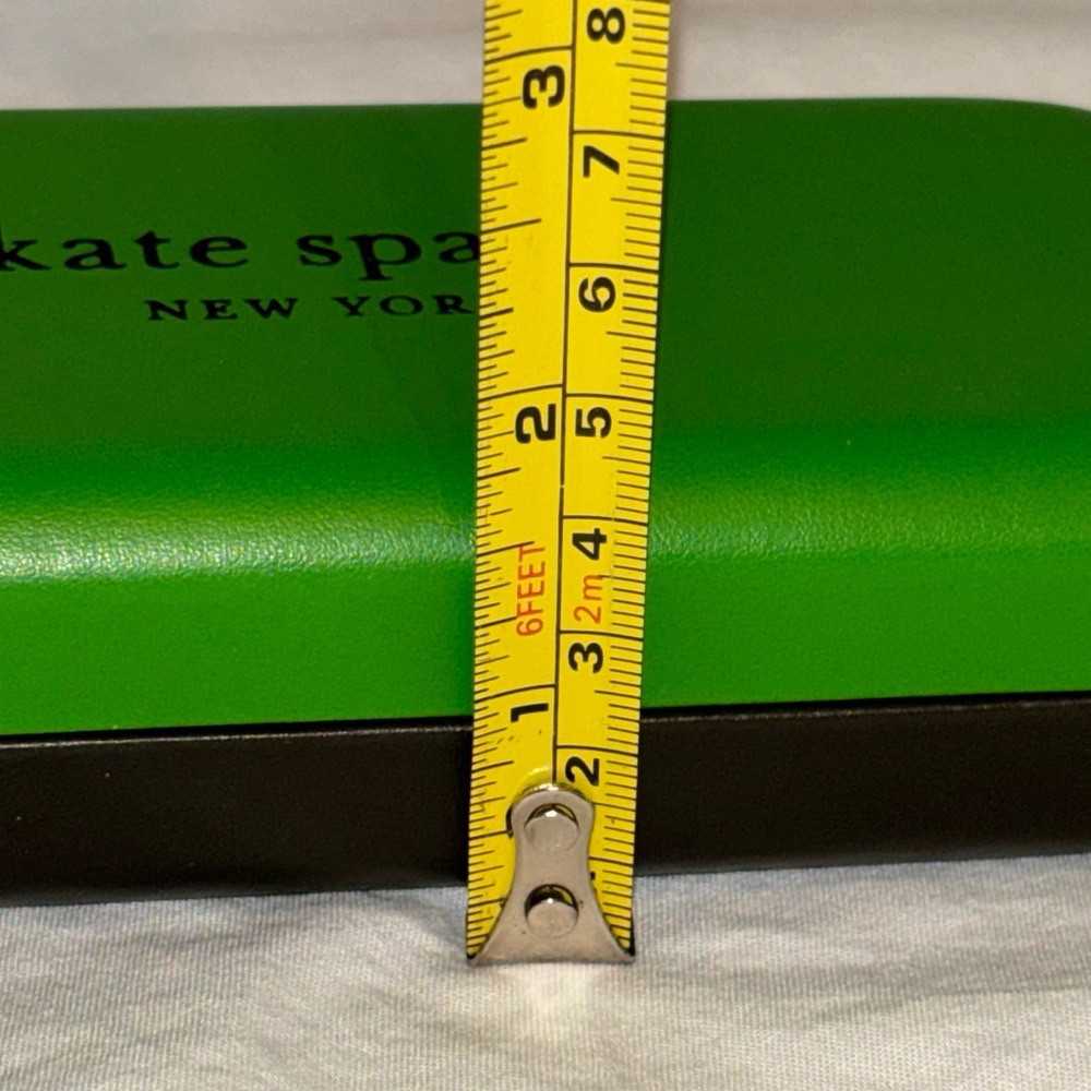 Kate Spade green & black hard shell signature eyeglass readers sunglass case - Picture 15 of 15